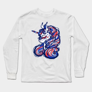 Star Spangled Unicorn Long Sleeve T-Shirt